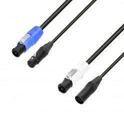 Adam Hall Cables 8101 PSDT5 0300 N - Kabel DMX & power Neutrik® powerCON & Neutrik® XLR 5-pin 1,5 m